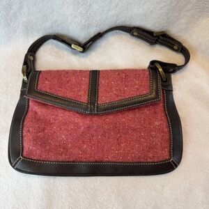 Elegant Red and Brown Women's Bag